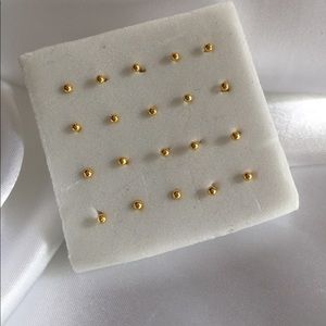 🦋4-14Kt Gold Plated Surgical Steel Nose Buttons